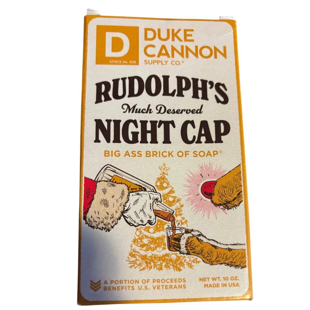 Duke Cannon Rudolphs Night Cap Big Ass Brick Soap for Men 10oz Ltd Ed Christmas